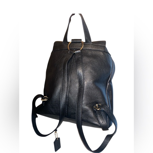 Coach Black Billie Leather Backpack NWOT - Picture 3 of 7